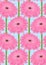 Beautiful seamless background with pink gerbera flower with a stem.