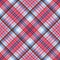 Beautiful seamless checkered pattern, diagonal cell. Intersecting stripes of scarlet and blue colors and shades