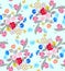 Beautiful seamless floral pattern with detailed gardening flowers