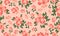 Beautiful seamless floral pattern, ornate color peach flower