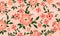 Beautiful seamless floral pattern, ornate color peach flower