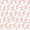 Beautiful seamless pattern with branches with small red flowers