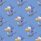 Beautiful seamless pattern with funny parrots.- vector