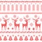 Beautiful seamless pattern with gorgeous deer and snowflake. Winter background for Christmas or New Year design. Vector