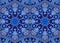 Beautiful seamless pattern with mandalas, stylized berries, leaves and flowers in sapphire and blue colors. Print for fabric