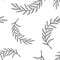 Beautiful seamless pattern of olive branches of different sizes on a white background.