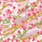 Beautiful seamless pattern in washi paper style