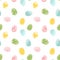 Beautiful seamless pattern with watercolor colorful easter eggs, Stock illustration.