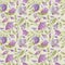 Beautiful, seamless, tileable pattern with watercolor flower , bouquets, leaves, flowers blossoms. Vintage background.