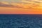 Beautiful seascape of Baltic sea during sunset