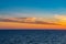 Beautiful seascape of Baltic sea during sunset