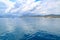 Beautiful seascape of marmaris from seaport over mountains