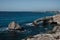 Beautiful seascape with sea cave arch love bridge in Ayia Napa, Cyprus