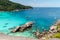 Beautiful seascape from Similan island No.8 viewpoint in Similan Nation Park