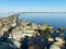 Beautiful seascape with stones, calm autumn day