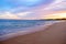 Beautiful seascape on the sunset in Algarve, Portugal