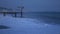 Beautiful seascape with tide and lonely pier