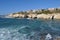 The beautiful Seaside caves Beach Pafos in Cyprus