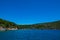 Beautiful seaside view of Peristera island during boating, located near Alonissos, Greece