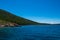 Beautiful seaside view of Peristera island during boating, located near Alonissos, Greece