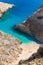 Beautiful Seitan limania beach on Crete, Greece