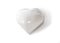 Beautiful selenite heart mineral on white background