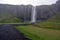 Beautiful Seljalandsfoss Waterfall in Iceland in Summer