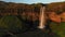 Beautiful Seljalandsfoss waterfall in Iceland during Sunset.