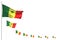 Beautiful Senegal isolated flags placed diagonal, picture with soft focus and space for your content - any occasion flag 3d