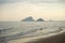 Beautiful serene beach with quiet wave in Prachuap Khiri Khan Thailand