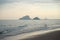 Beautiful serene beach with quiet wave in Prachuap Khiri Khan Thailand