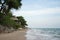 Beautiful serene beach with quiet wave in Prachuap Khiri Khan Thailand