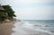 Beautiful serene beach with quiet wave in Prachuap Khiri Khan Thailand