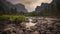 Beautiful serene sunrise time-lapse Yosemite National Park