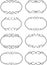 Beautiful set of 8 decorative symmetrical oval oviform vector fr