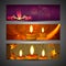 Beautiful set of three diwali headers