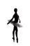 Beautiful shadow silhouette of ballerina 3