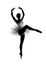 Beautiful shadow silhouette of ballerina 5