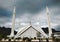 Beautiful Shah Faisal Mosque On A Cluody Day