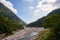 Beautiful Shakadang river in Mysterious Valley Trail called Shakadang Trail