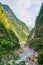 Beautiful Shakadang river near Swallow Grotto in Yanzikou, Taroko national park