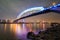 Beautiful shanghai lupu bridge at night