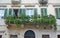 Beautiful shatter windows and balcony in mediterranean medieval