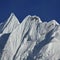 Beautiful sheaped mountain ridge near the Everest Base Camp, Nepal.