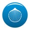 Beautiful shell icon blue