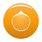 Beautiful shell icon orange