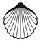 Beautiful shell icon, simple style