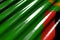 Beautiful shining - looks like plastic flag of Zambia with large folds lying in corner - any occasion flag 3d illustration