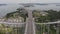 Beautiful Shiwaku Islands in the Seto Inland Sea viewed from the top of Seto-Ohashi Bridge tower