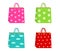 Beautiful shopping bags on a white background.